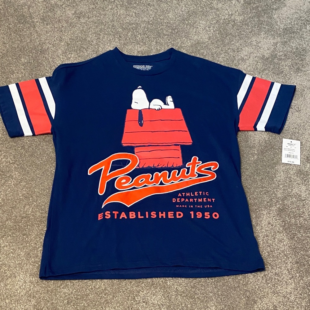 Peanuts Navy and Red Snoopy T-shirt